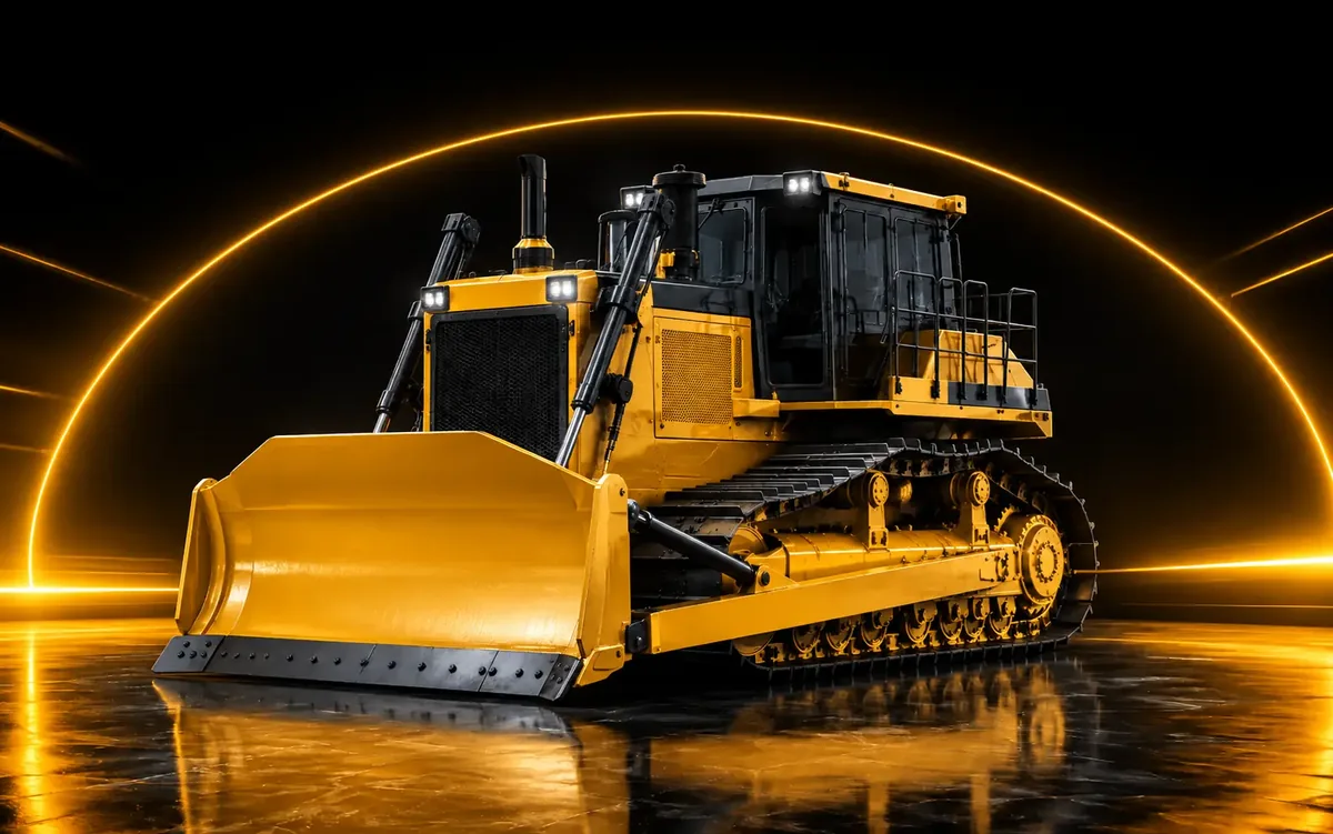 trator de esteiras em mineração em operação de mineração de superfície